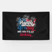 ハッピー4th 7月とYes私の誕生日 横断幕 (横)