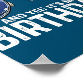 ハッピー4th 7月とYes私の誕生日USA国旗 ポスター (角)