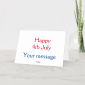 ハッピー4th 7月の独立記念日の追加ネーム文字 箔シーズンカード (裏面)