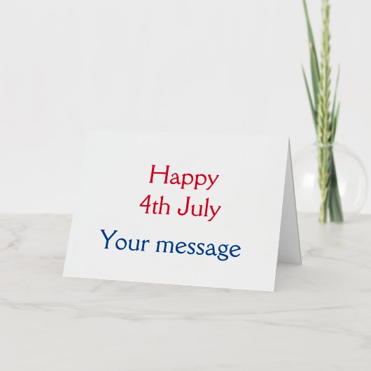 ハッピー4th 7月の独立記念日の追加ネーム文字 箔シーズンカード (正面)