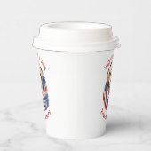 ハッピー4th 7月アメリカ国旗かわいい子犬 紙コップ (右)