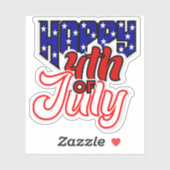 ハッピー4th 7月タイポグラフィ シール (シート)