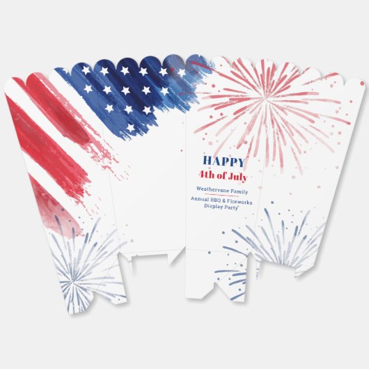 ハッピー4th 7月ホリデイUSAファミリー懇親会パーティー フェイバーボックス (見開き)