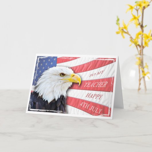 ハッピー4th 7月先生 カード (黄色い花)