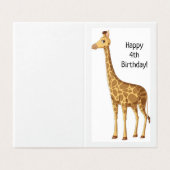 ハッピー4th Birthday - Children's Card (外部フラット)