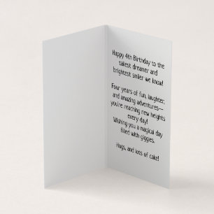 ハッピー4th Birthday - Children's Card