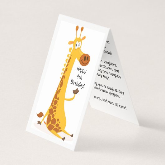 ハッピー4th Birthday - Children's Card (正面)