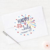 ハッピー4Th Of 7月お祝いパーティー ラウンドシール (封筒)
