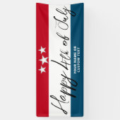 ハッピー4th of 7月の星とストライプファミリー懇親会 横断幕 (縦)