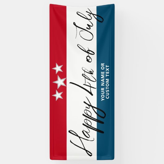 ハッピー4th of 7月の星とストライプファミリー懇親会 横断幕 (縦)