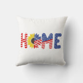 ハッピー4th of 7月ひまわりホーム愛国心 クッション (裏面)