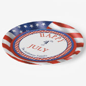 ハッピー4th of 7月インディペンデンスデイ紙プレート ペーパープレート (アングル)
