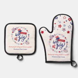 ハッピー4th of 7月マーケティング |実在不動事業 鍋つかみ&鍋敷きセット