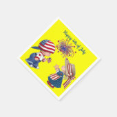 ハッピー4th of 7月紙ナプキンス スタンダードカクテルナプキン (角)