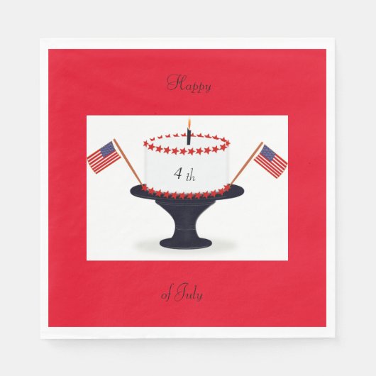 ハッピー4th of 7月紙ナプキンス スタンダードランチョンナプキン (正面)