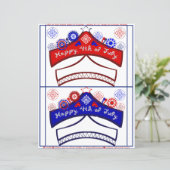 ハッピー4th of 7月赤白青パーティー帽子クラフツ (スタンド正面)