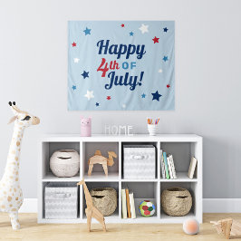 ハッピー4th of July レッド・ホワイト・ブルー・スターズ タペストリー