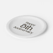 ハッピー5周年記念紙プレート ペーパープレート (アングル)