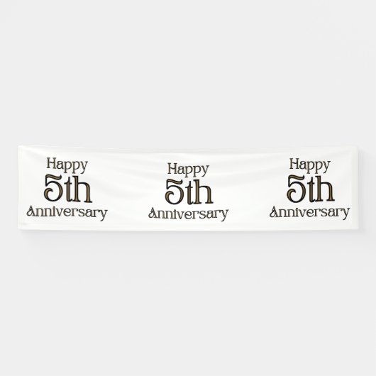 ハッピー5周年2.5x10ビニールバナー 横断幕 (横)
