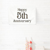 ハッピー5周年2.5x4ビニールバナー 横断幕 (インサイチュ)