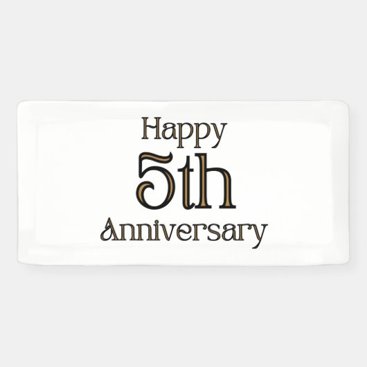 ハッピー5周年2x1ビニールバナー 横断幕 (横)