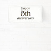 ハッピー5周年 2x1 ヴィニール バナー 横断幕 (インサイチュ)