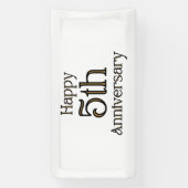 ハッピー5周年 2x1 ヴィニール バナー 横断幕 (縦)