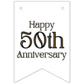 ハッピー50周年バンティングバナー バンティングフラッグ (第1の旗)