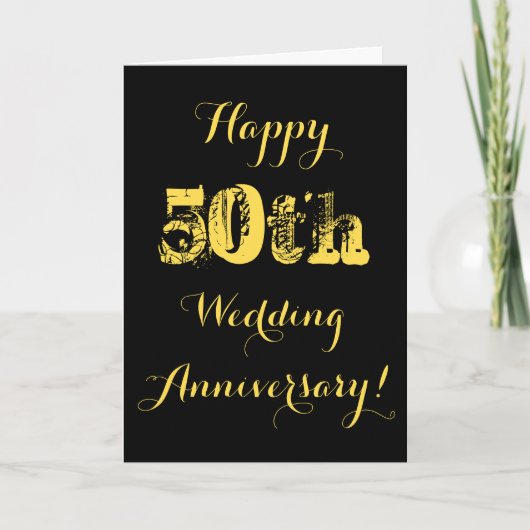 ハッピー50周年結婚記念日カード カード (正面)