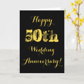 ハッピー50周年結婚記念日カード カード (黄色い花)
