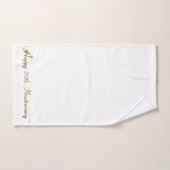 ハッピー50周年記念金ゴールドフォント バスタオルセット (ハンドタオル)