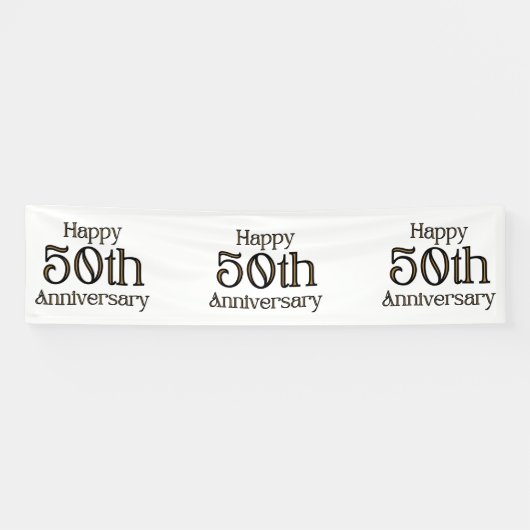 ハッピー50周年2.5x10ビニールバナー 横断幕 (横)
