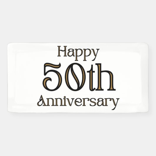 ハッピー50周年2x1ビニールバナー 横断幕 (横)