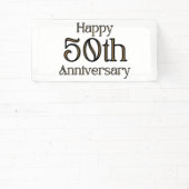 ハッピー50周年2x1ビニールバナー 横断幕 (インサイチュ)