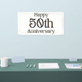 ハッピー50周年2x1ビニールバナー 横断幕 (トレードショー)