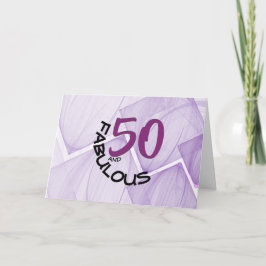 ハッピー50歳お誕生日おめでとうタイポグラフィ カード