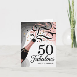 ハッピー50番目の誕生日兄弟姉妹 招待状