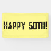 ハッピー50番誕生日バナー 横断幕 (横)