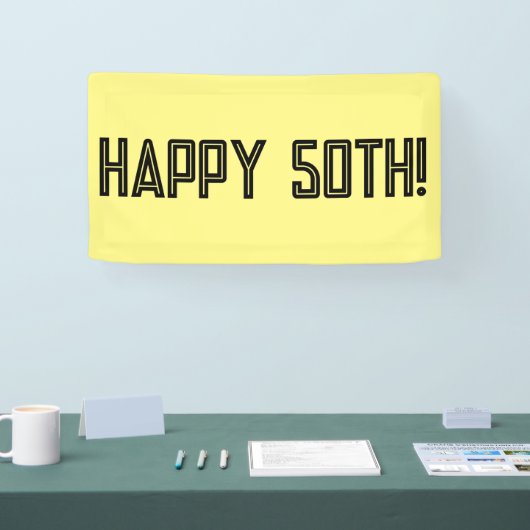 ハッピー50番誕生日バナー 横断幕 (トレードショー)