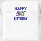 ハッピー50誕生日ギフトと誕生日アパレル ラウンドシール (バッグ)