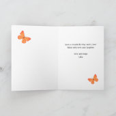 ハッピー50誕生日グリーナリーバタフライカード カード (内部)