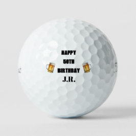 ハッピー50誕生日ビールトーストタイトルリストPro V1 ゴルフボール