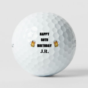 ハッピー50誕生日ビールトーストタイトルリストPro V1 ゴルフボール