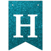 ハッピー50誕生日フォトティール（緑がかった色）グリッター バンティングフラッグ (第2の旗)