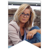 ハッピー50誕生日フォトティール（緑がかった色）グリッター バンティングフラッグ (第1の旗)