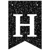 ハッピー50誕生日フォトブラックグリッター バンティングフラッグ (第2の旗)