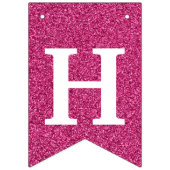ハッピー50誕生日フォトホットピンクグリッター バンティングフラッグ (第2の旗)
