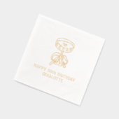 ハッピー50誕生日マルティニカクテルパーソナライズされた 箔ナプキン (左)