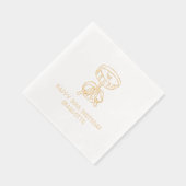 ハッピー50誕生日マルティニカクテルパーソナライズされた 箔ナプキン (右)