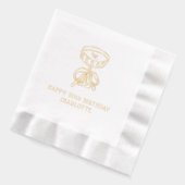 ハッピー50誕生日マルティニカクテルフィフティ 箔ナプキン (左)